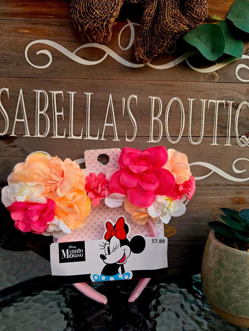 Disney Minnie Mouse Floral Crown Headband